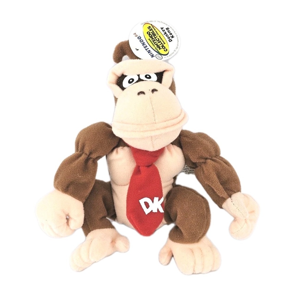 Vintage Nintendo 64 Donkey Kong Beanbag Plush + Hang & Tush Tag (BD&A, 1997) Toy